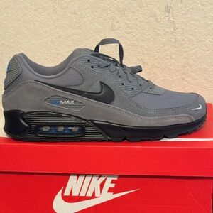 Nike Gray and Black Air Max 90 Sneakers